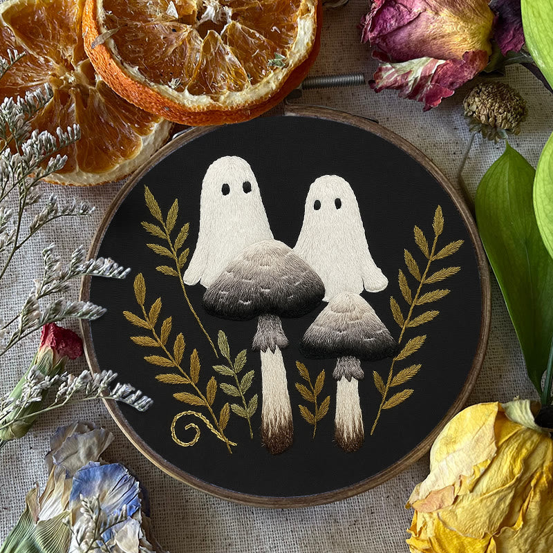 Rubbyoo Embroidery Kit - Helloween Spooky Mushroom | Diy Housewarming Present | Needlework For Beginner - image 7