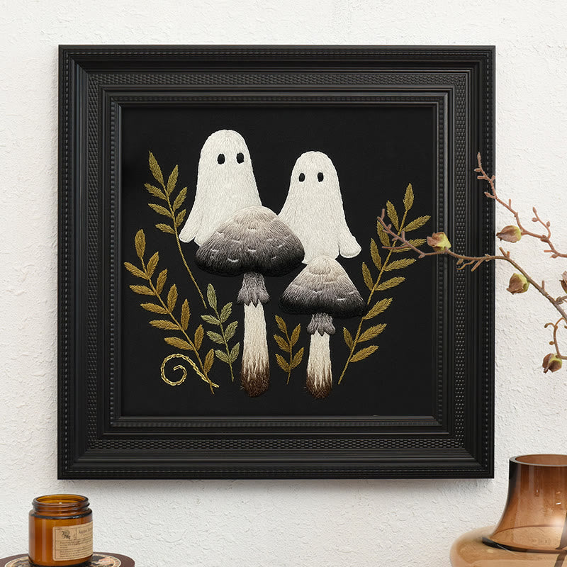 Rubbyoo Embroidery Kit - Helloween Spooky Mushroom | Diy Housewarming Present | Needlework For Beginner - Embroidery Kit Plus An Extra Frame - image 8