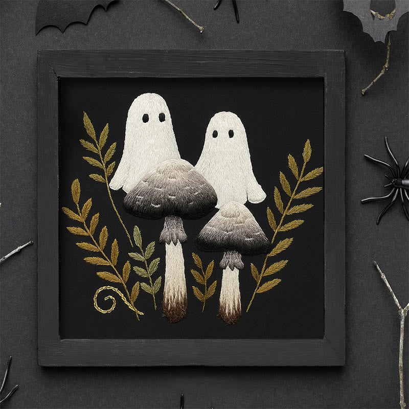 Rubbyoo Embroidery Kit - Helloween Spooky Mushroom | Diy Housewarming Present | Needlework For Beginner - image 3