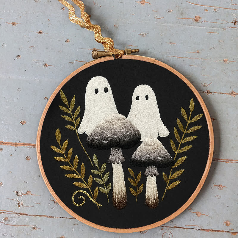 Rubbyoo Embroidery Kit - Helloween Spooky Mushroom | Diy Housewarming Present | Needlework For Beginner - image 4