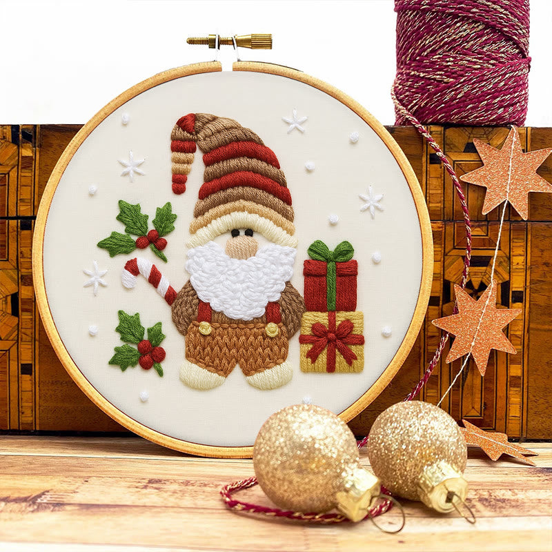 Rubbyoo Embroidery Kit - Christmas Gnome | Christmas Tree Decor | Diy Home Hanging Gifts  - image 1