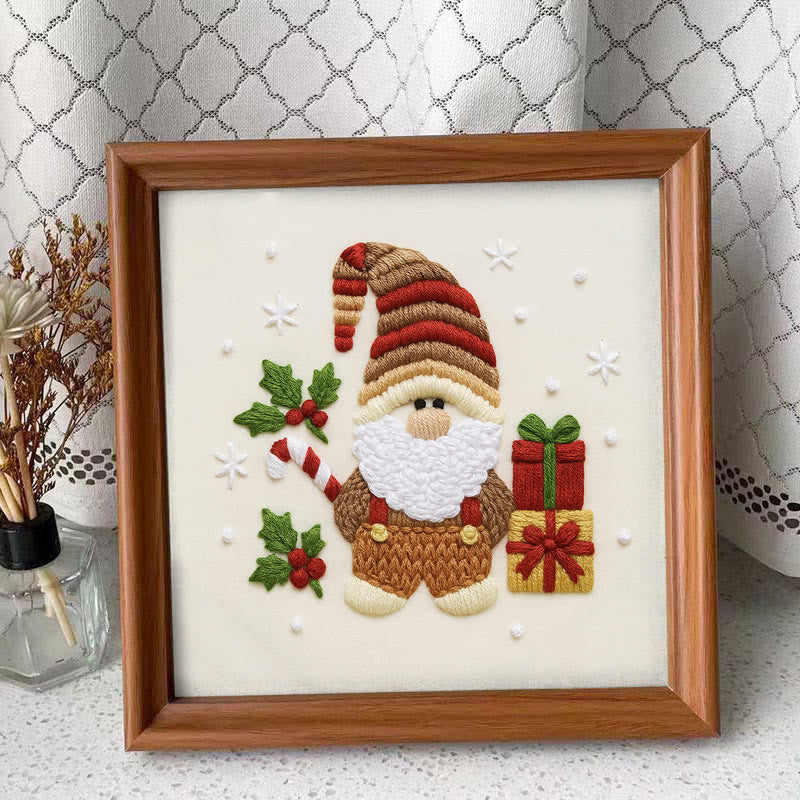 Rubbyoo Embroidery Kit - Christmas Gnome | Christmas Tree Decor | Diy Home Hanging Gifts  - Embroidery Kit Plus An Extra Frame - image 9