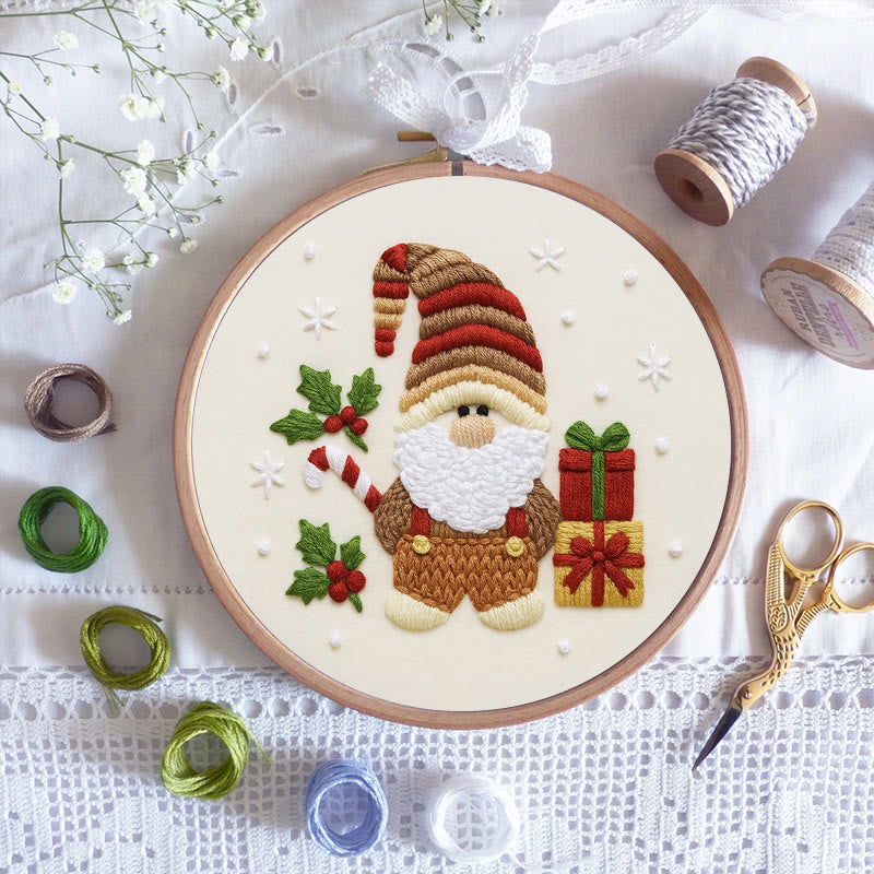 Rubbyoo Embroidery Kit - Christmas Gnome | Christmas Tree Decor | Diy Home Hanging Gifts  - image 6