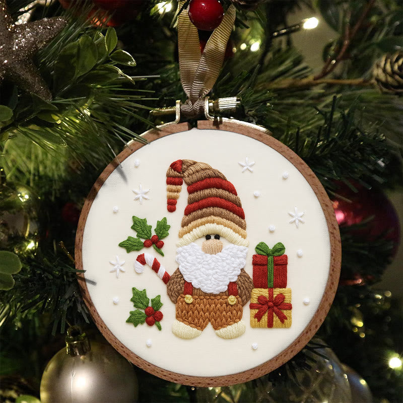 Rubbyoo Embroidery Kit - Christmas Gnome | Christmas Tree Decor | Diy Home Hanging Gifts  - image 4