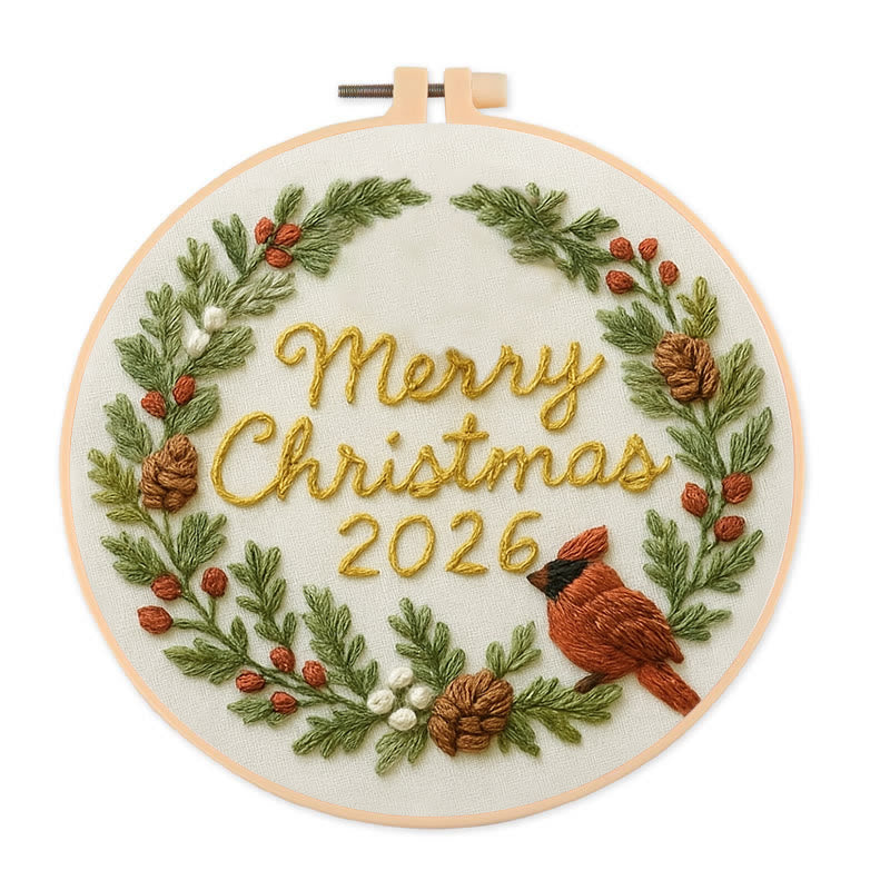 Rubbyoo Embroidery Kit - Merry Christmas | Unique Christmas Handicraft | New Year Gifts For Friends - 20*20cm - image 0