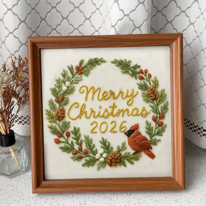 Rubbyoo Embroidery Kit - Merry Christmas | Unique Christmas Handicraft | New Year Gifts For Friends - Embroidery Kit Plus An Extra Frame - image 8