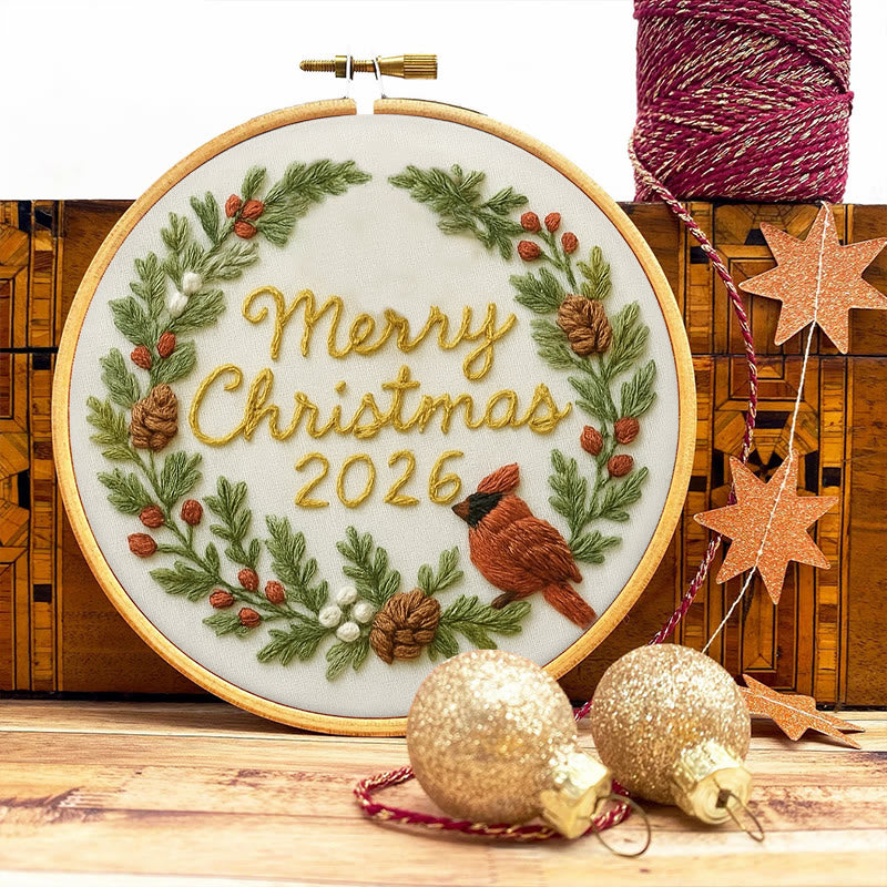 Rubbyoo Embroidery Kit - Merry Christmas | Unique Christmas Handicraft | New Year Gifts For Friends - image 3