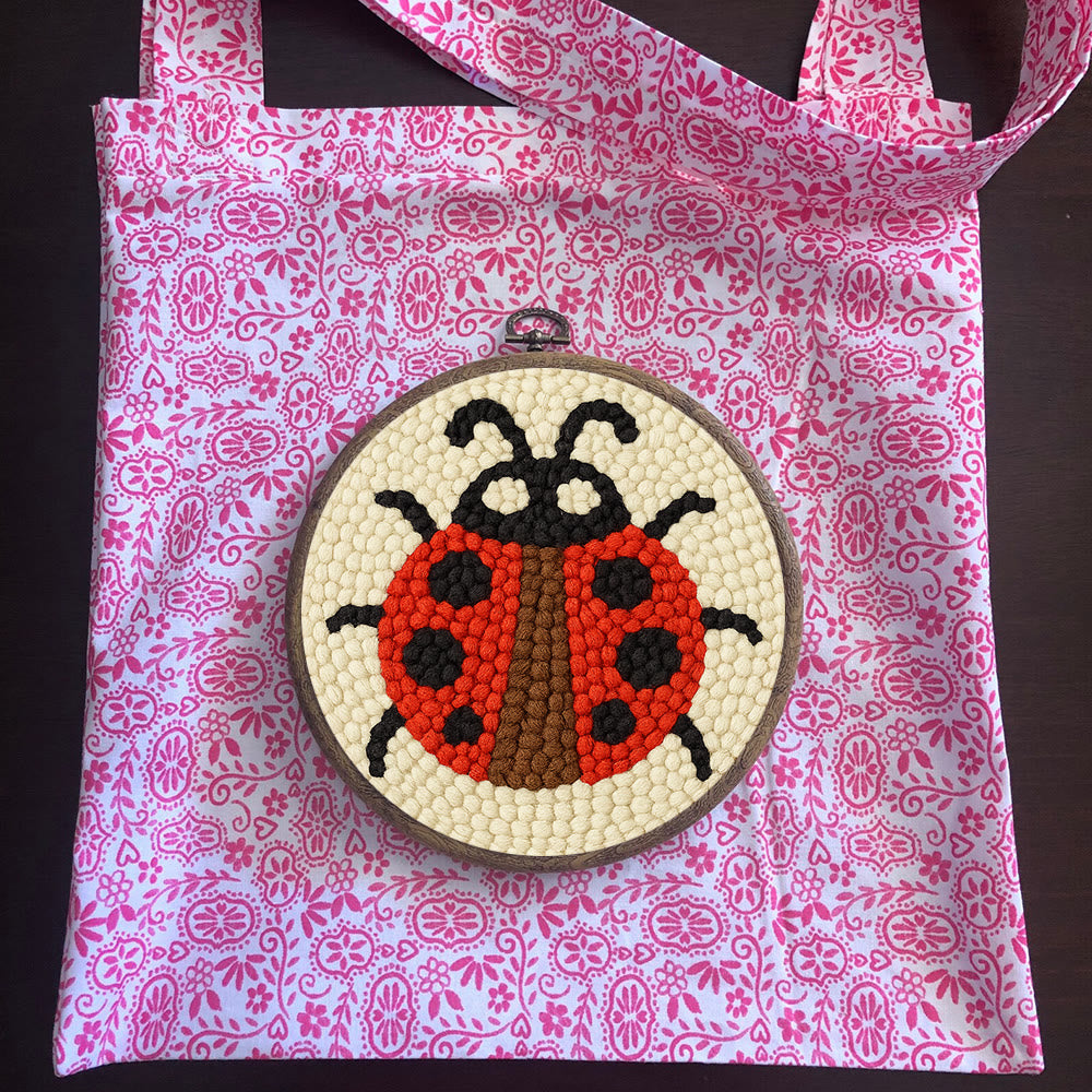 Ladybug Punch Needle Kit - Beginner Needlework Kit | Diy Yarn Craft  - image 7