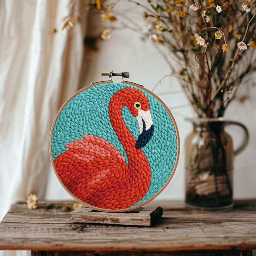 Flamingo Punch Needle Kit - Animal Handmade Craft  | Easy Needle Set For Child  - image 7