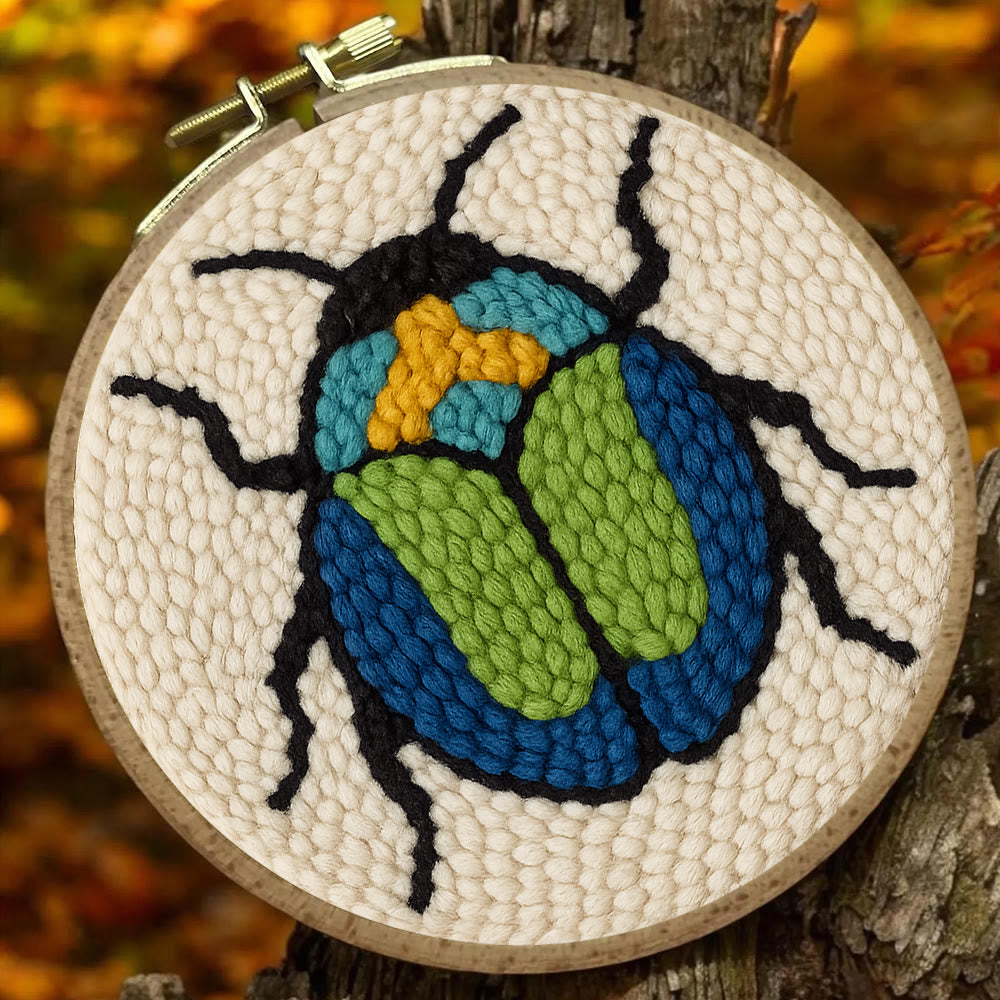 Scarab Beetle Punch Needle Kit - Creative Wall Decor | Diy Insect Artwork Gift  - image 5