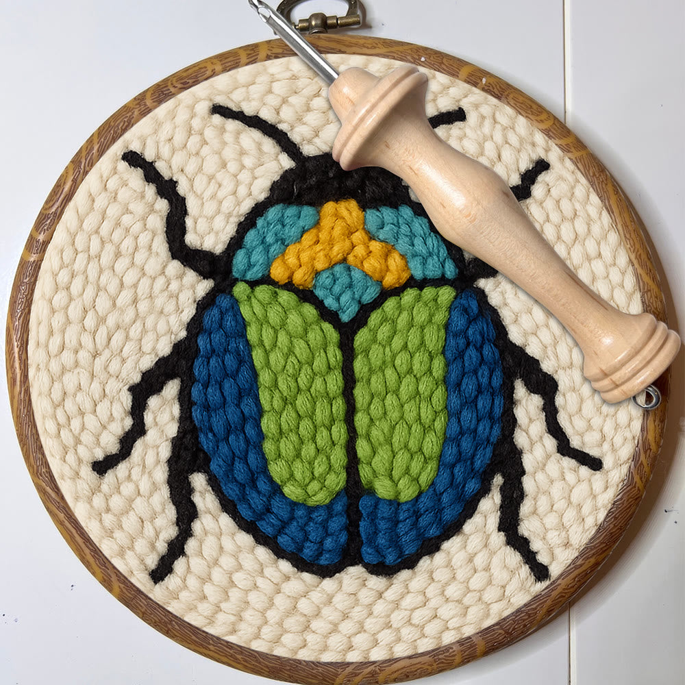 Scarab Beetle Punch Needle Kit - Creative Wall Decor | Diy Insect Artwork Gift  - image 4
