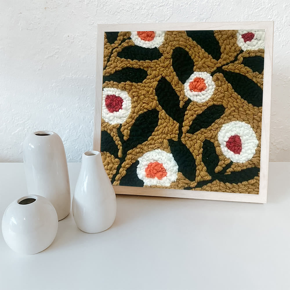 Little Flowers Square Punch Needle Kit - Diy Entryway Floral Decor | Easy Needle Artwork - image 5