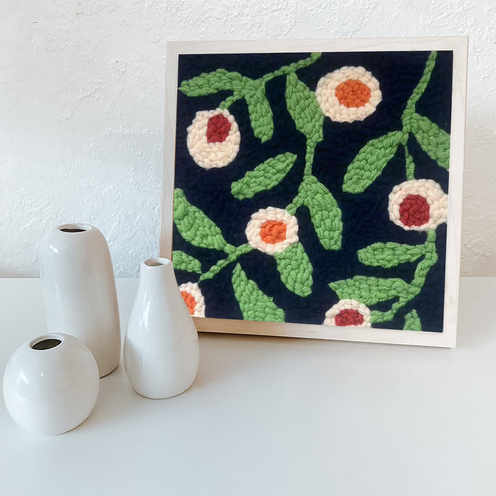 Blooming Flower Square Punch Needle Kit - Handmade Home Decoration | Floral Craft For Mom - image 4