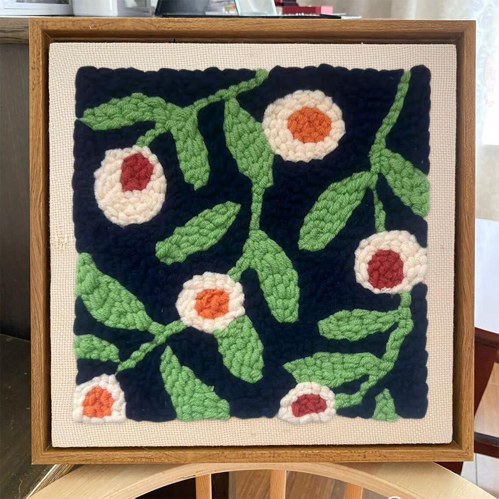 Blooming Flower Square Punch Needle Kit - Handmade Home Decoration | Floral Craft For Mom - image 6