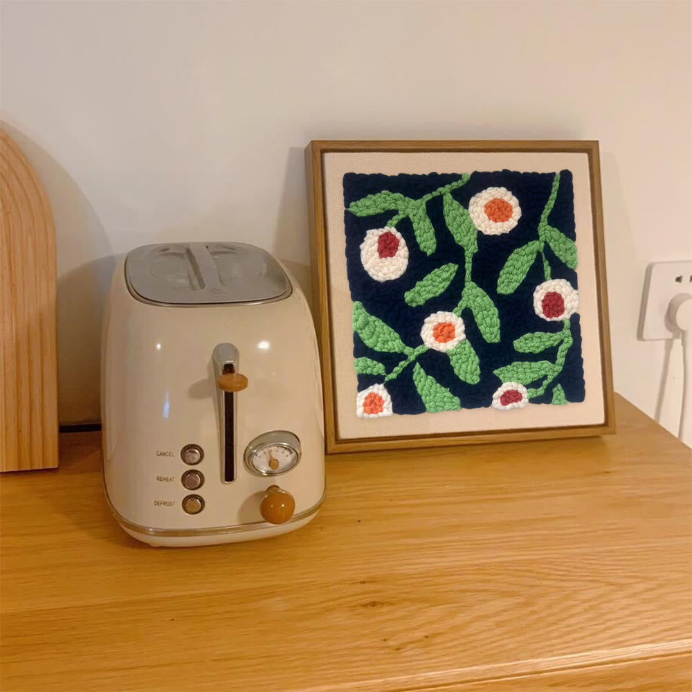 Blooming Flower Square Punch Needle Kit - Handmade Home Decoration | Floral Craft For Mom - image 7