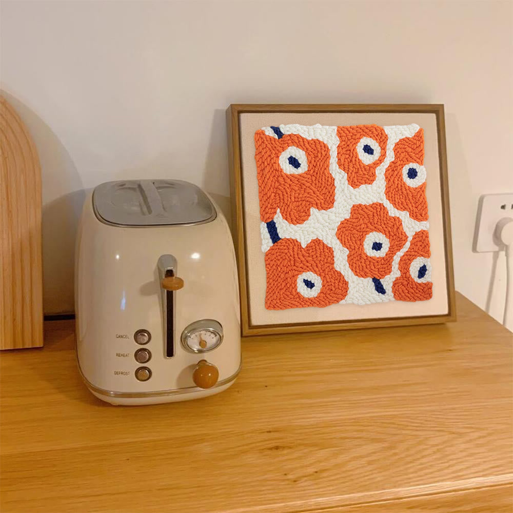 Vibrant Flower Square Punch Needle Kit - Unique Birthday For Friends | Perfect For Room Decoration - image 5