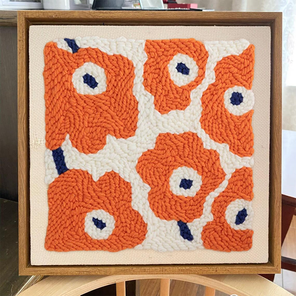 Vibrant Flower Square Punch Needle Kit - Unique Birthday For Friends | Perfect For Room Decoration - image 7