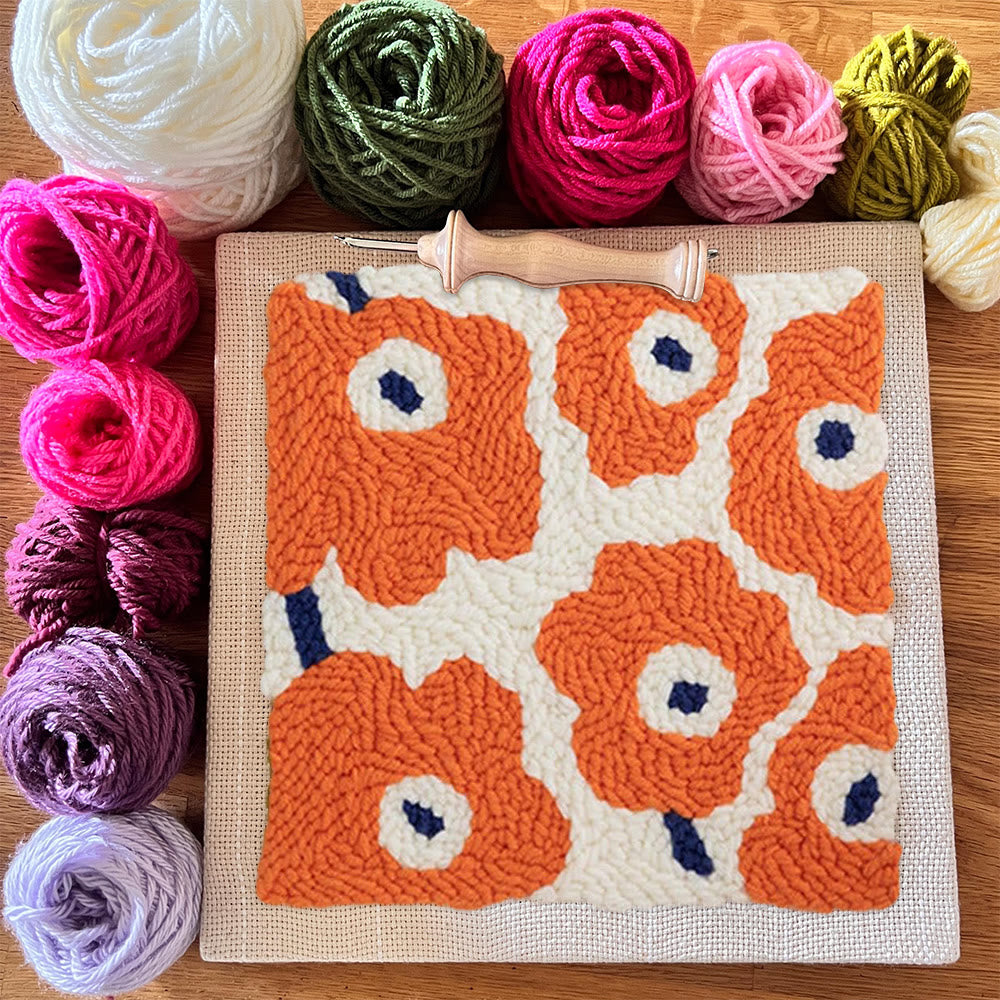 Vibrant Flower Square Punch Needle Kit - Unique Birthday For Friends | Perfect For Room Decoration - image 9