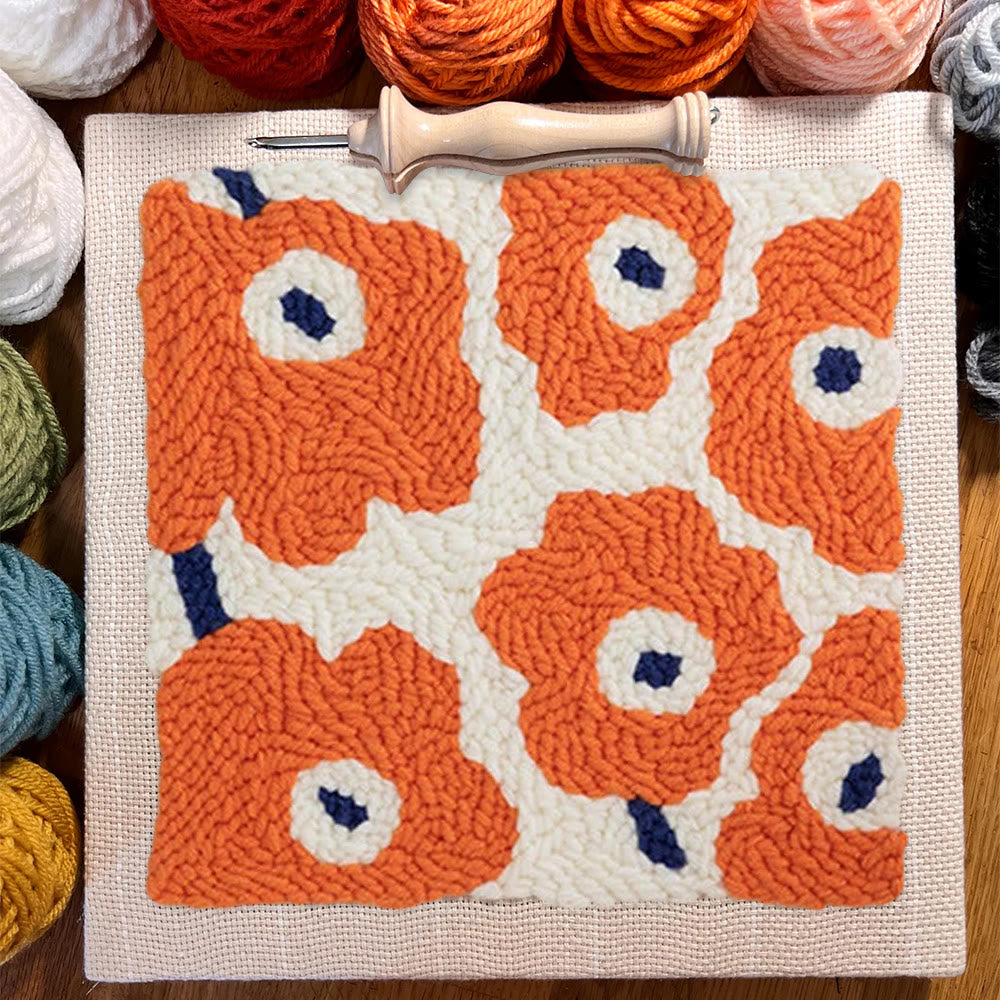 Vibrant Flower Square Punch Needle Kit - Unique Birthday For Friends | Perfect For Room Decoration - image 8