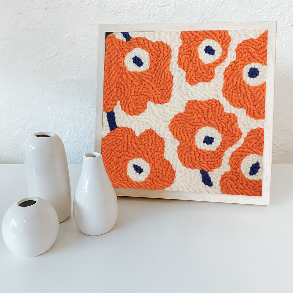 Vibrant Flower Square Punch Needle Kit - Unique Birthday For Friends | Perfect For Room Decoration - image 2