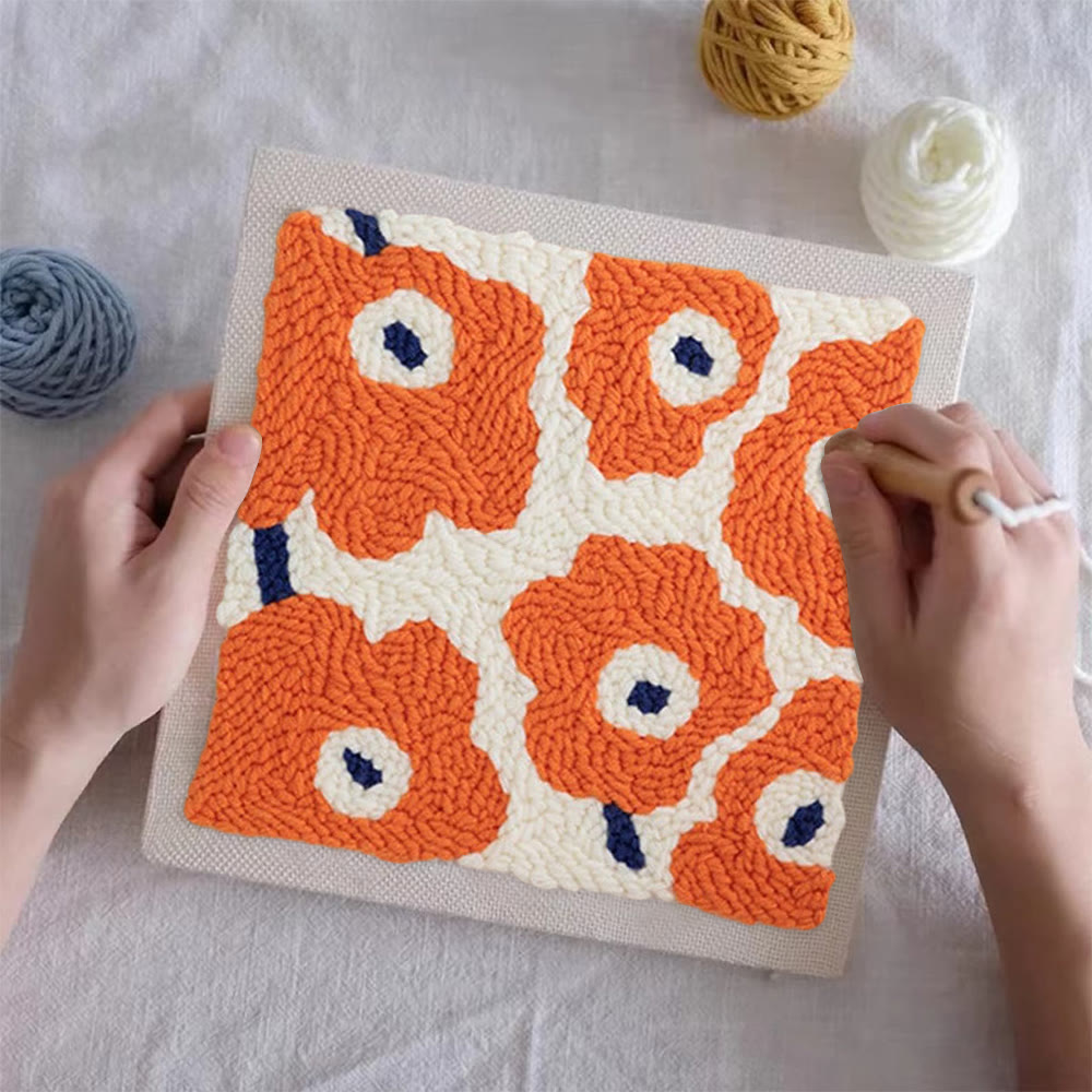 Vibrant Flower Square Punch Needle Kit - Unique Birthday For Friends | Perfect For Room Decoration - image 6