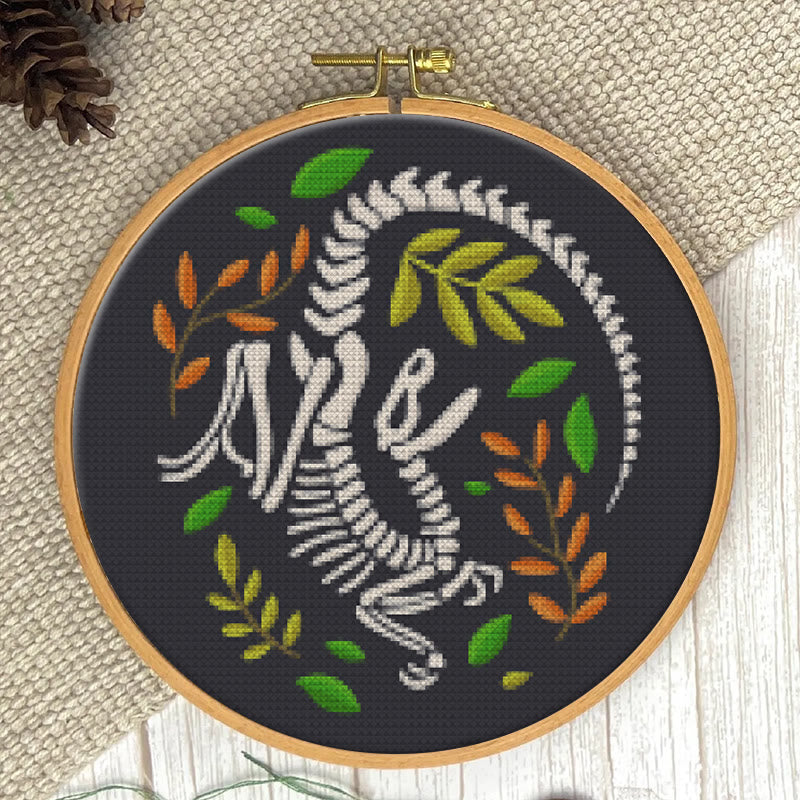 Cross Stitch Kit - Dinosaur Skeleton | Unique Wall Decor | Diy Craft For Handmade Lover - image 7