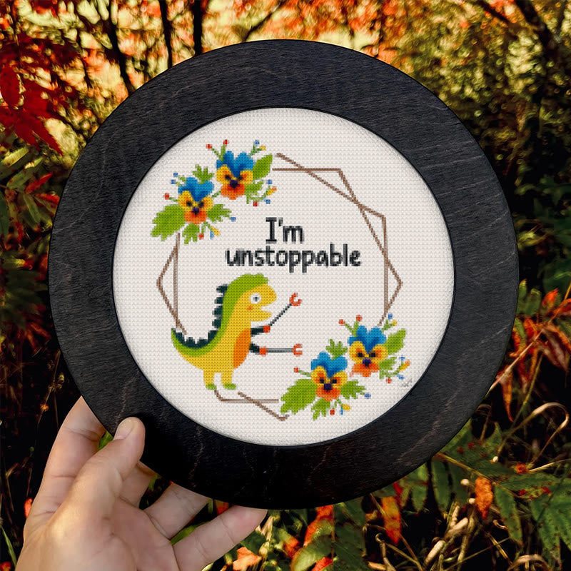 Cross Stitch Kit - Unstoppable Dinosaur | Creative Handmade Craft | Nice For Home Decor - image 9