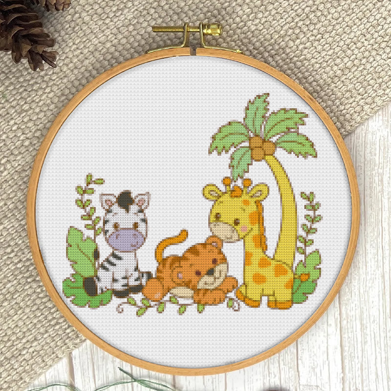 Cross Stitch Kit - Adorable Animal Party | Handicraft For Animal Lovers | Wall Hanging Needlework  - image 6