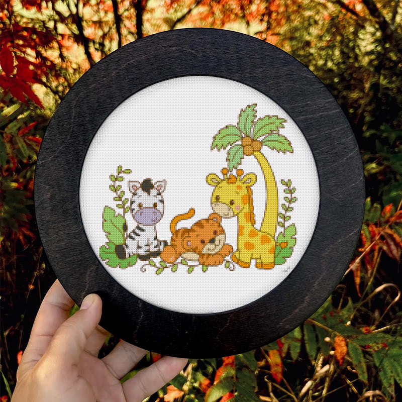  Cross Stitch Kit - Adorable Animal Party | Handicraft For Animal Lovers | Wall Hanging Needlework  - image 8