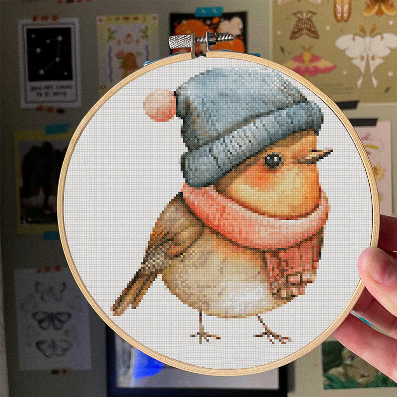  Cross Stitch Kit - Lovely Chick | Winter Room Ornament  | Handmade Animal Craft  - image 3