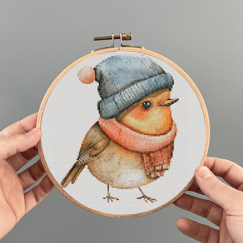  Cross Stitch Kit - Lovely Chick | Winter Room Ornament  | Handmade Animal Craft  - image 5