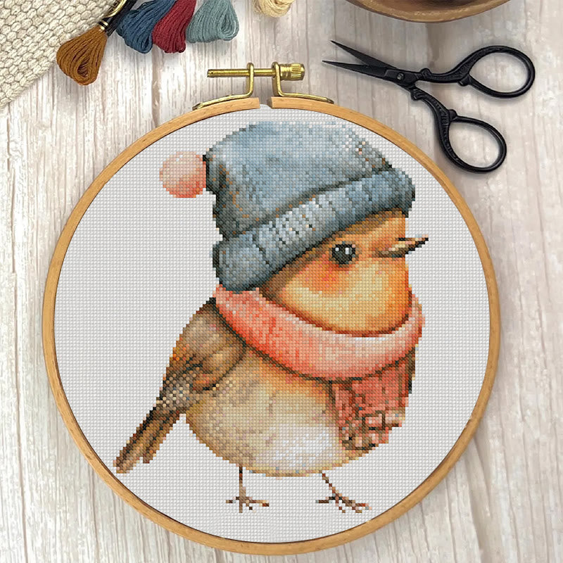  Cross Stitch Kit - Lovely Chick | Winter Room Ornament  | Handmade Animal Craft  - image 4