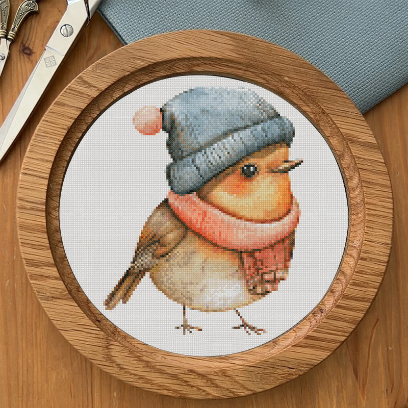  Cross Stitch Kit - Lovely Chick | Winter Room Ornament  | Handmade Animal Craft  - image 2