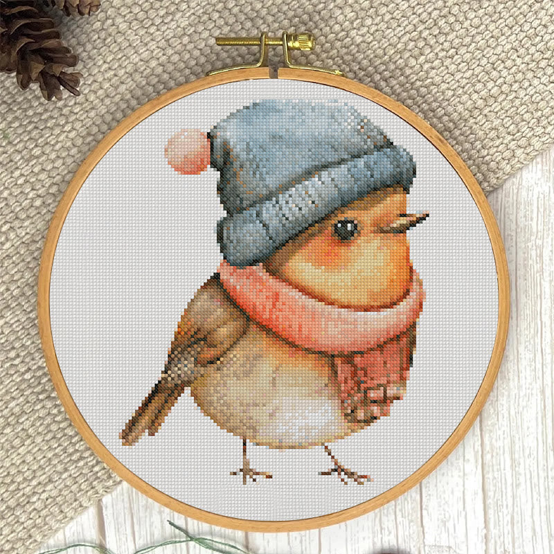  Cross Stitch Kit - Lovely Chick | Winter Room Ornament  | Handmade Animal Craft  - image 7