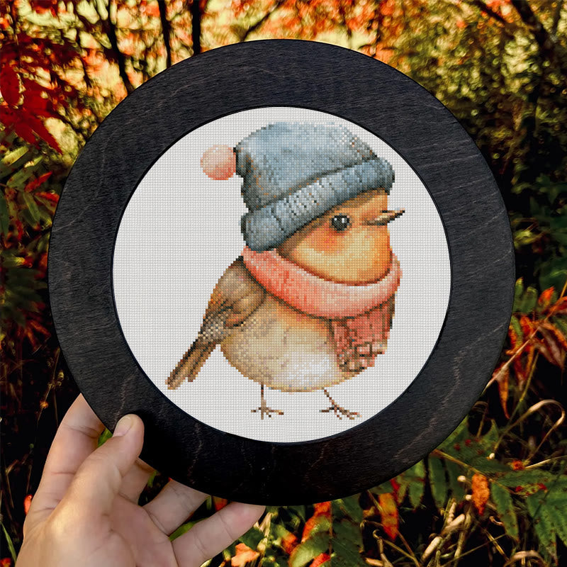  Cross Stitch Kit - Lovely Chick | Winter Room Ornament  | Handmade Animal Craft  - image 8