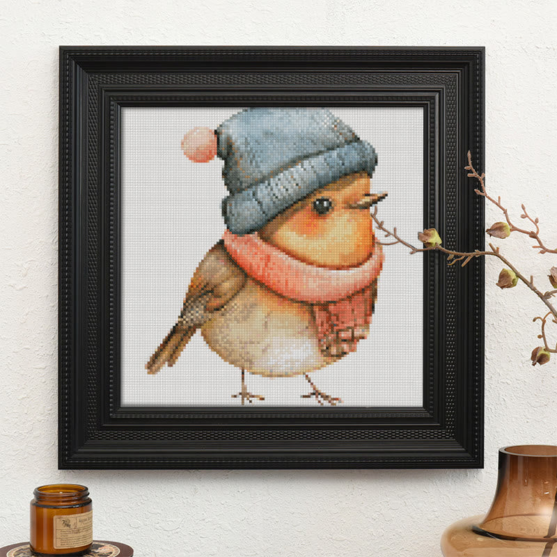  Cross Stitch Kit - Lovely Chick | Winter Room Ornament  | Handmade Animal Craft  - image 9