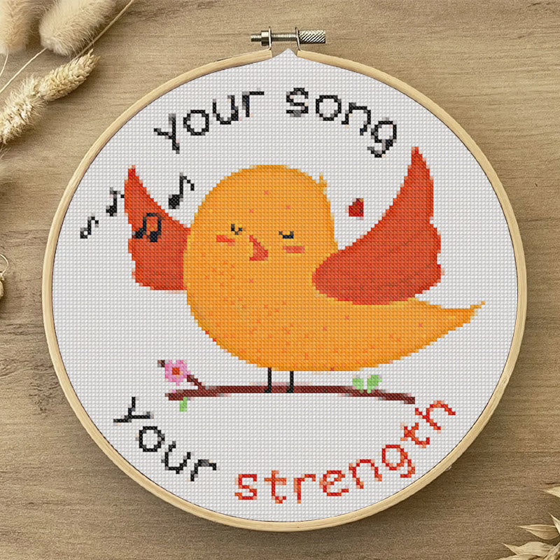  Cross Stitch Kit - Positive Singing Bird | Diy Decorative Artwork | Nice Handicraft For Friends - image 5
