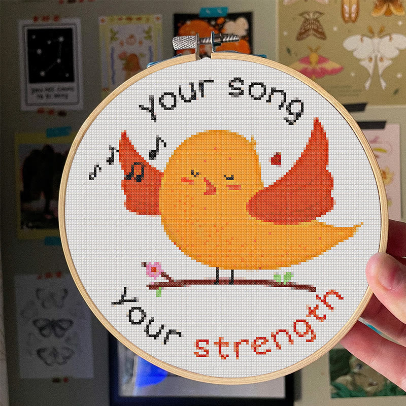  Cross Stitch Kit - Positive Singing Bird | Diy Decorative Artwork | Nice Handicraft For Friends - image 6