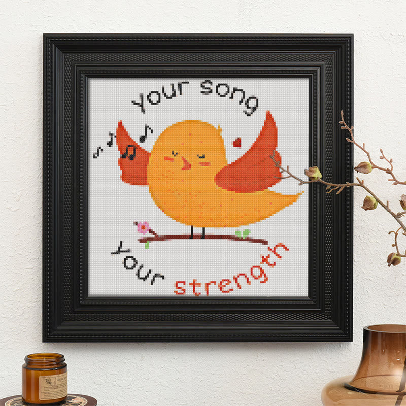  Cross Stitch Kit - Positive Singing Bird | Diy Decorative Artwork | Nice Handicraft For Friends - image 9
