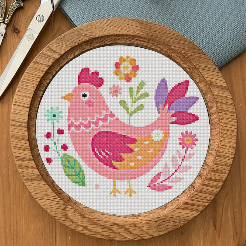  Cross Stitch Kit - Floral Hen | Cosy Sewing Artwork | Wall Hanging Craft - image 7