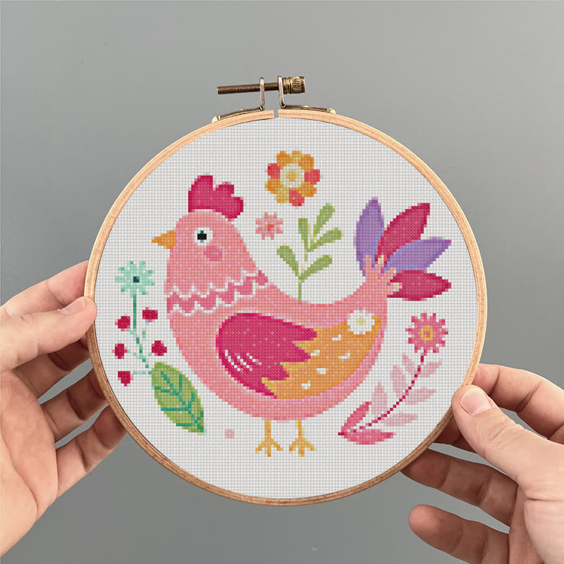  Cross Stitch Kit - Floral Hen | Cosy Sewing Artwork | Wall Hanging Craft - image 6