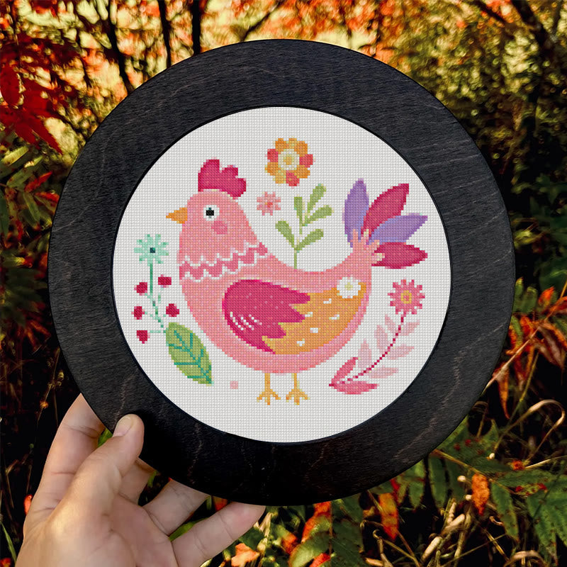  Cross Stitch Kit - Floral Hen | Cosy Sewing Artwork | Wall Hanging Craft - image 9