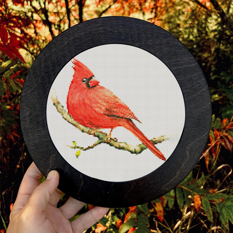  Cross Stitch Kit - Red Cardinal | Handmade Christmas Ornaments | Easy Bird Needlepoint  - image 9