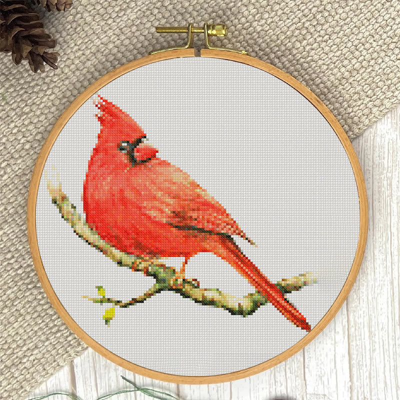  Cross Stitch Kit - Red Cardinal | Handmade Christmas Ornaments | Easy Bird Needlepoint  - image 4