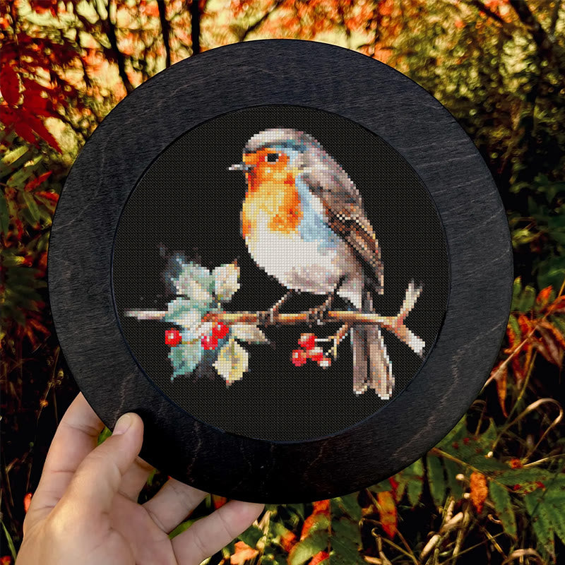  Cross Stitch Kit - Winter Robin Bird | Christmas Handmade Artwork | Christmas Needle Gifts - image 6
