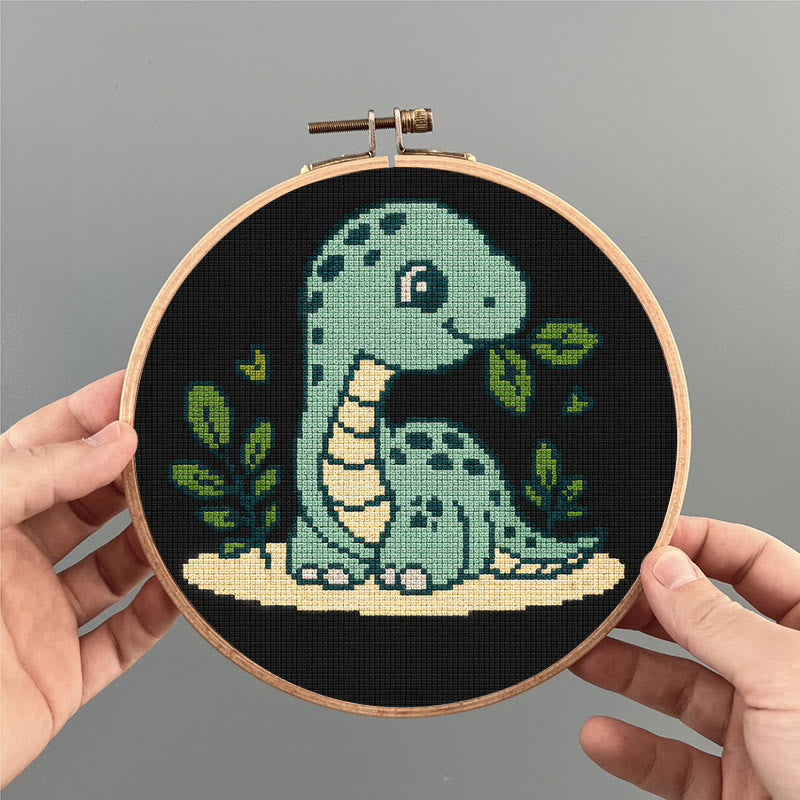  Cross Stitch Kit - Baby Dinosaur | Handmade Wall Art | Easy Needlework For Beginner - image 8