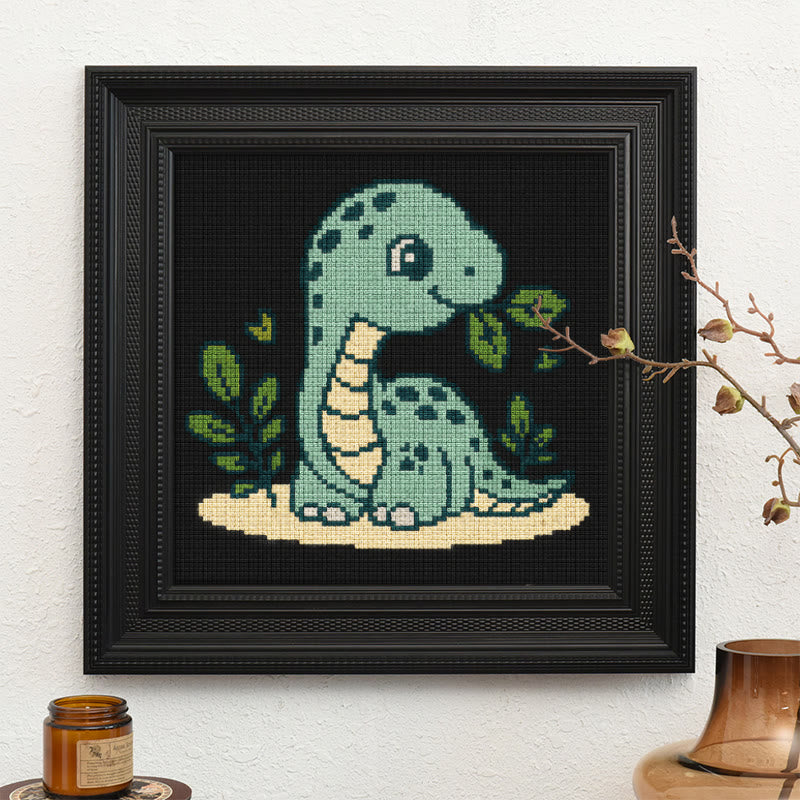  Cross Stitch Kit - Baby Dinosaur | Handmade Wall Art | Easy Needlework For Beginner - image 6