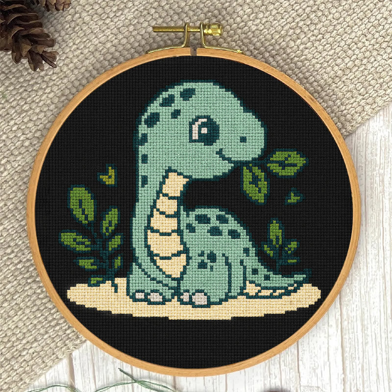  Cross Stitch Kit - Baby Dinosaur | Handmade Wall Art | Easy Needlework For Beginner - image 4