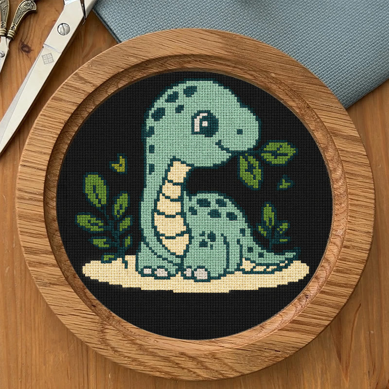  Cross Stitch Kit - Baby Dinosaur | Handmade Wall Art | Easy Needlework For Beginner - image 9