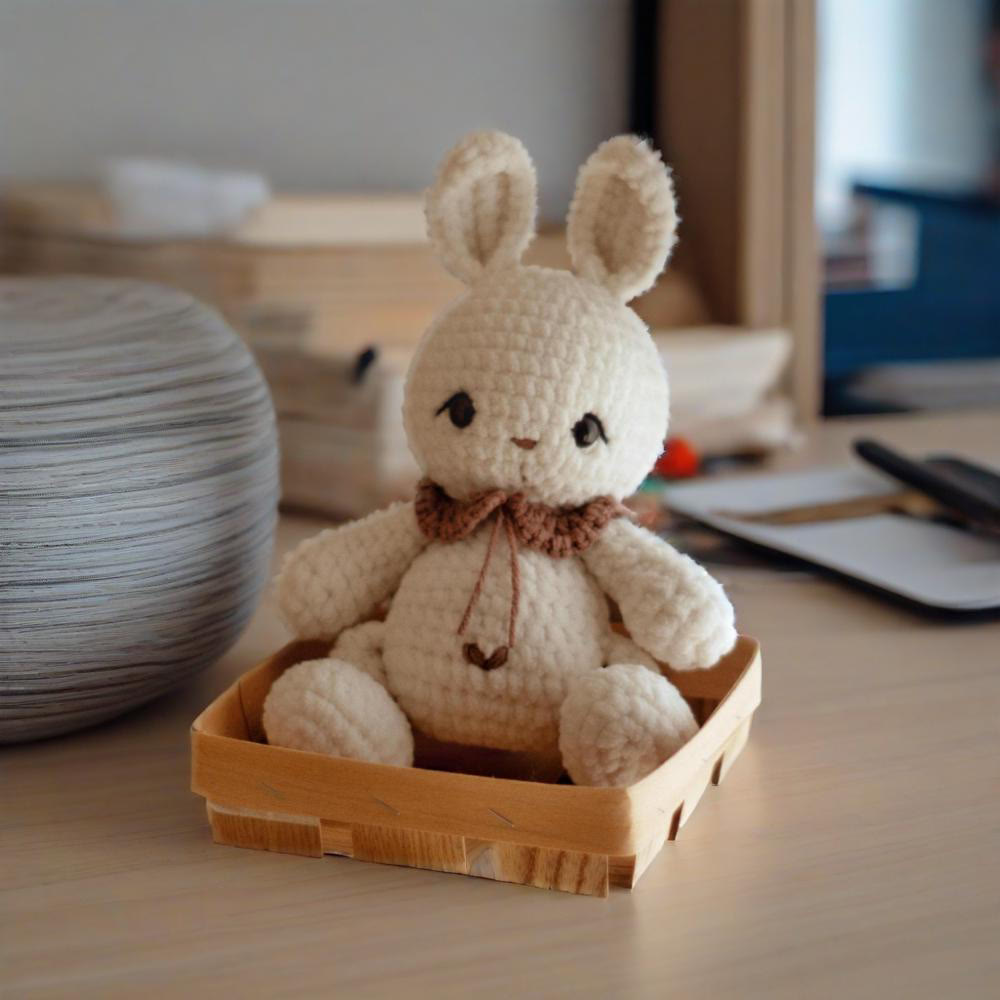 Diy Handmade Lovely Bunny Crochet Kit - Fashion Bag Pendant | Handmade Baby Toys  - Diy Handmade Lovely Bunny Crochet Kit - image 0